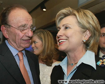 Rupert Murdoch and Hillary Clinton