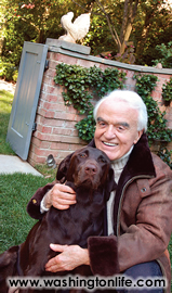 Jack Valenti with his dog Lily