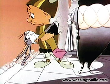Elmer Fudd as a Valkyrie in the 1957 Looney Tunes classic "What's opera, doc?"