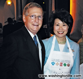 Sen. Mitch McConnell and Secretary of Labor Elaine Chao