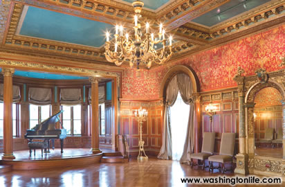 The ballroom was most likely designed around the antique 19th Century